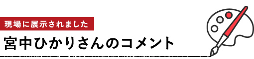 宮中ひかりさんのコメント