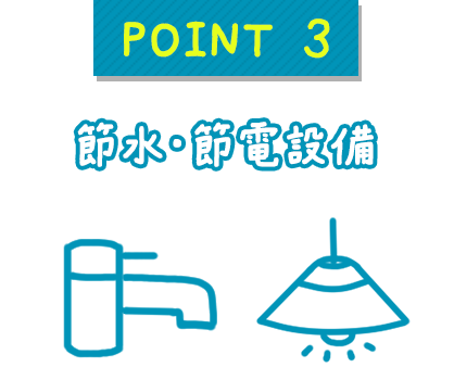 POINT3 節水・節電設備