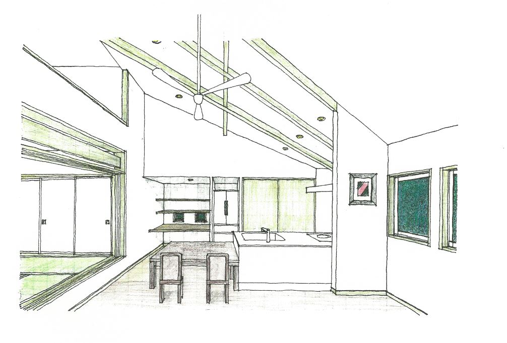 2階ldkにロフトのある住まい アート建工