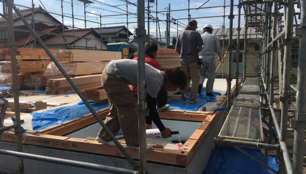 ただ今建築中！！O様邸棟上げの様子＾＾＊